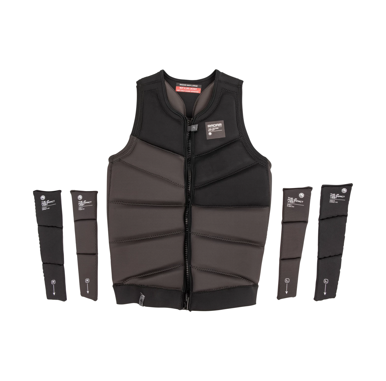 RADAR-LIFE-JACKET-JP-MOD-BLACK-IMPACT-2027-FRONT-LAYFLAT