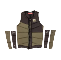 RADAR-LIFE-JACKET-JP-MOD-GREEN-IMPACT-2027-FRONT-WITH-PADS-QUAD